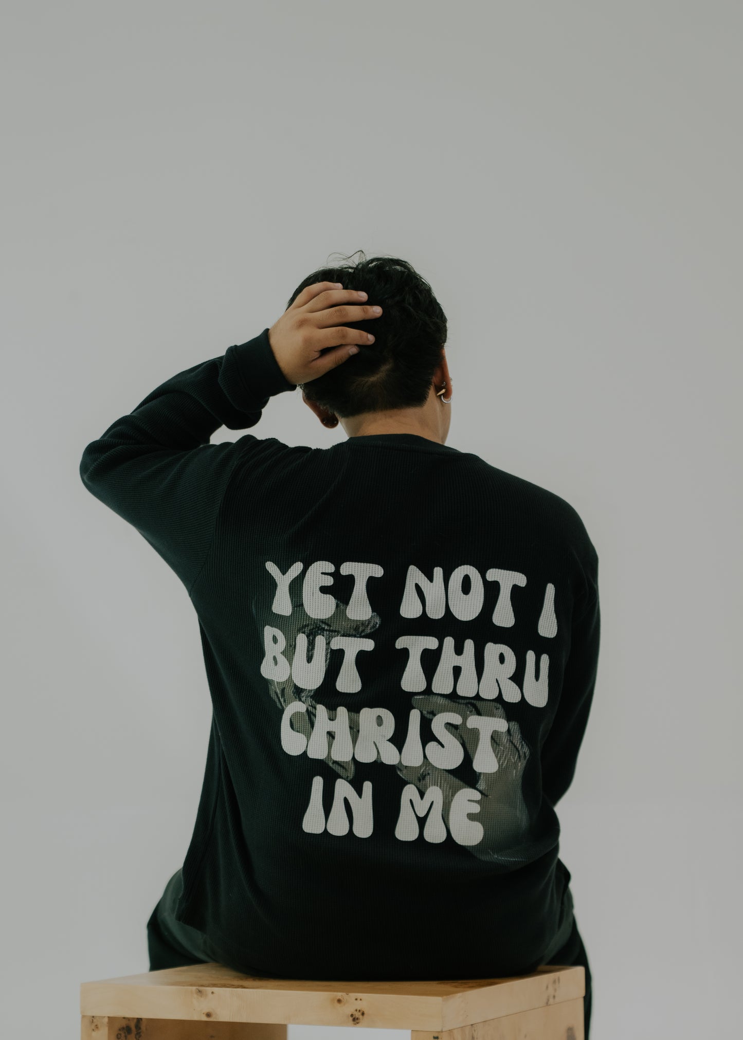 Galatians 2:20 – Black Waffle Thermal Long Sleeve