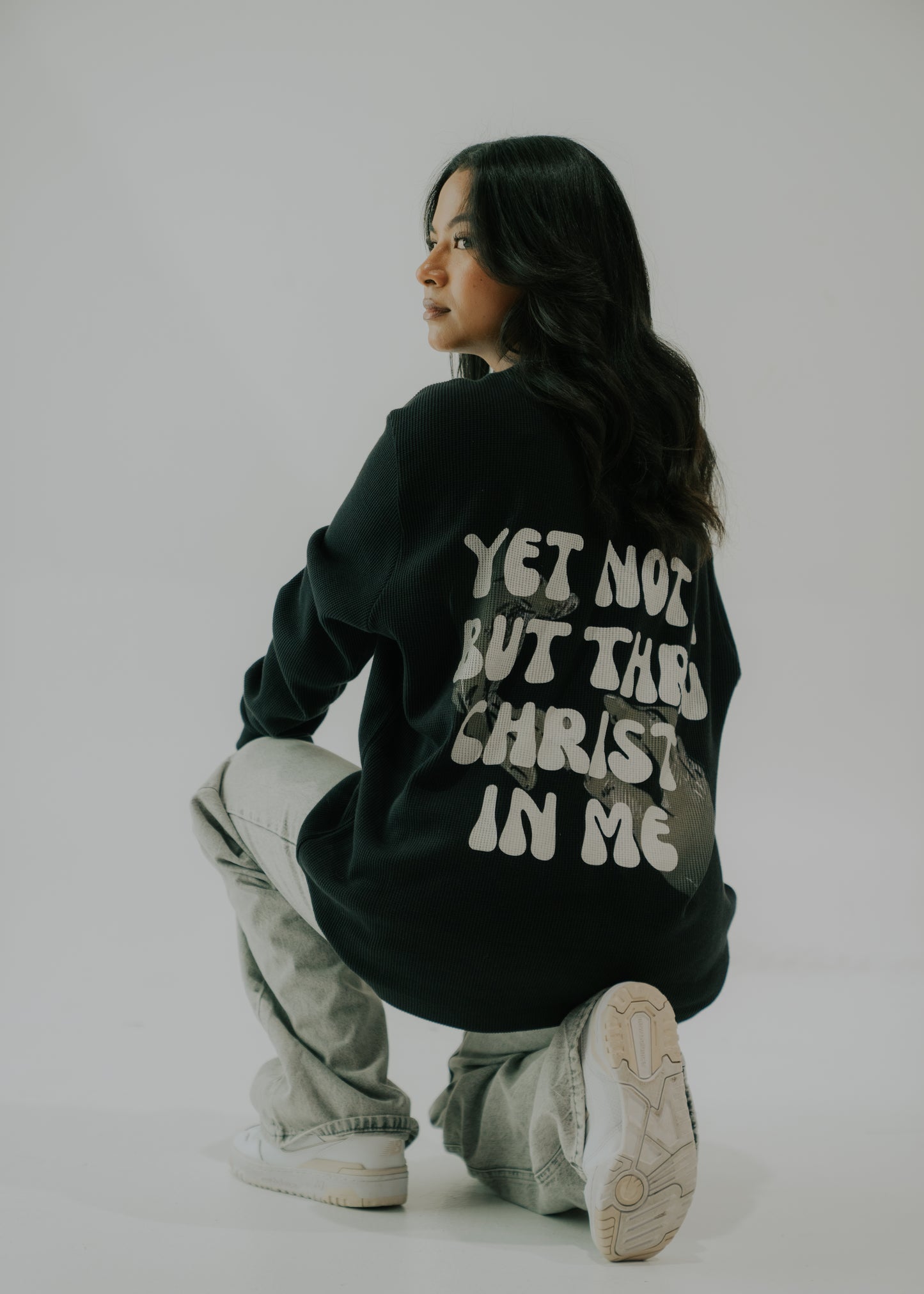 Galatians 2:20 – Black Waffle Thermal Long Sleeve